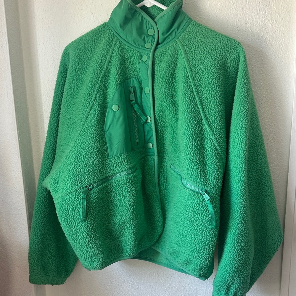 Free People - Green Women's sherpa Jacket
